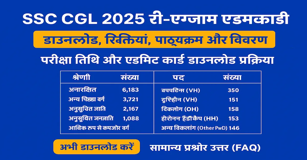 SSC CGL 2025 ADMIT CARD DOWNLAOD